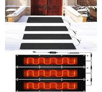 PAAWBW Tappetino Anti-Neve for marciapiedi Esterni - Sciogli-Neve Elettrico Antiscivolo Impermeabile da 360 W for Scale/ingressi(40x80cmx3Pcs)