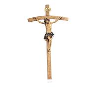 Paben Articoli Religiosi Crocifisso in legno con Gesù in resina da parete Dimensioni cm. 75