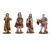 Paben Articoli Religiosi Presepe Pasquale PP1 Set 4 soggetti Gesù, Ponzio Pilato, Barabba e Centurione. Processo Gesù cm. 9