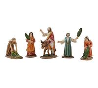 Paben Articoli Religiosi Presepe Pasquale PP1 set Gesù ingresso a Gerusalemme 5 soggetti in resina