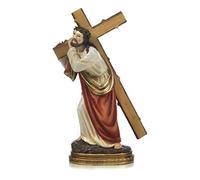 Paben Articoli Religiosi Statua Gesù che porta la Croce Presepe Pasquale in resina cm. 19,7