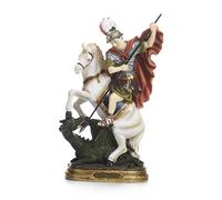 Paben Articoli Religiosi Statua San Giorgio con drago in resina cm. 20,3