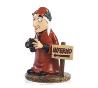 PABEN Dante Alighieri Caricatura spiritosa 3D in resina cm. 14 collezione I SOMMI Souvenir Firenze Tuscany Toscana