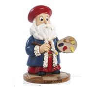 PABEN leonardo Caricatura spiritosa 3D in resina cm. 14 Collezione I SOMMI Souvenir Toscana Tuscany Firenze Italia Rappresentazione simpatica del famoso scienziato artista italiano