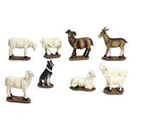 PABEN Set 8 animali statuine per Presepe in resina (Alt cm 4,3)