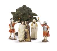 PABEN Set Bacio Di Giuda 17.8 cm, personaggi circa 12,5 cm; composto da 5 Pezzi Presepe Pasquale in Resina Articoli Religiosi