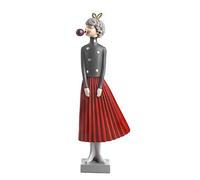 PABEN Statua Moderna Bubble GIrl, Ragazza con Chewing Gum in resina 43.5 Cm Home Design Decoration