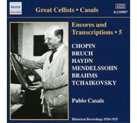 Pablo Casals Encores and Transcriptions 5 (CD) Album