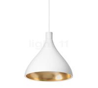 Lampadario Singolo Pablo Swell Medio Bianco/ Ottone