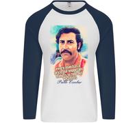 Pablo Escobar Citazione Cocaina Cultura Della Droga Uomo L/S Maglietta Baseball
