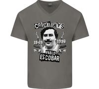 Pablo Escobar Crime Pays Maglietta In Cotone A V