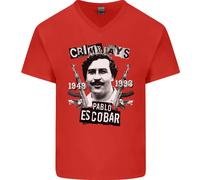 Pablo Escobar Crime Pays Maglietta In Cotone A V