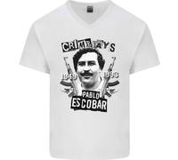 Pablo Escobar Crime Pays Maglietta In Cotone A V