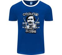 Pablo Escobar Crime Pays Uomo Ringer T-Shirt FotL