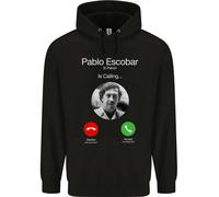 Pablo Escobar El Patron Sta Chiamando Felpa Uomo