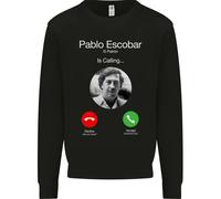 Pablo Escobar El Patron Sta Chiamando Uomo Felpa Maglione