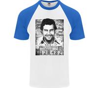Pablo Escobar Mug Shot Maglietta Baseball Uomo S/S
