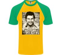 Pablo Escobar Mug Shot Maglietta Baseball Uomo S/S