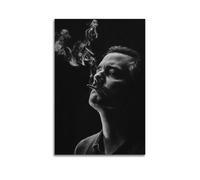 Pablo Escobar Narcos Black Background Poster decorativo da parete, per soggiorno, camera da letto, decorazione da parete, decorazione moderna per camera familiare, 20 x 30 cm