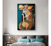 Pablo Picasso Famosa opera d'arte Poster su tela Dipinto astratto vintage Arte murale per galleria Soggiorno Decorazione per la casa 23,6"x 31,4" (60x80 cm) Senza cornice