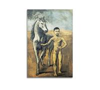 Pablo Picasso Paintings - Il ragazzo con il cavallo) poster artistico da parete su tela poster musicale album e film pittura decorativa per soggiorno letto 20 x 30 cm senza cornice stile