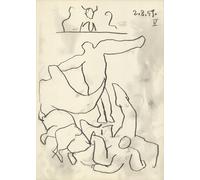 Pablo Picasso torero II tela di canapa arte della parete Pablo Picasso poster e stampe Pablo Picasso pittura per la decorazione domestica immagine 50x70cmx1 senza cornice