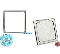 PAC CORNICE TARGA E PORTATARGA CROMATO 170x170mm per PER VESPA PX 125 150 200