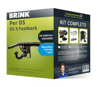 Pac. Gancio traino estr. Brink per DS 3 Fastback 15- e un e-kit sp. a 7 poli kit