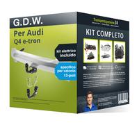 Pac. Gancio traino estr. G.D.W. per Audi Q4 e-tron 21- & e-kit sp. a 13 poli kit