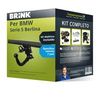 Pac. Gancio traino estr. per BMW Serie 5 Berlina 17- e un e-kit sp. a 7 poli Top