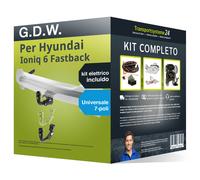 Pac. Gancio traino estr. per Hyundai Ioniq 6 Fastback 22- & e-kit uni a 7 poli