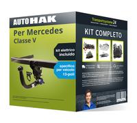 Pac. Gancio traino estr. per Mercedes Classe V 14- & e-kit spec. a 13 poli kit