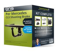 Pac. Gancio traino estr. per Mercedes CLS Sh. Br. 12- e un e-kit sp. a 13 poli