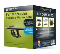 Pac. Gancio traino estr. per Mercedes V Marco Polo 15- & e-kit spec. a 13 p. kit