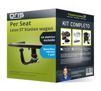 Pac. Gancio traino estr. per Seat Leon ST Station w. 14- e un e-kit spec. 7 poli