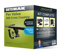 Pac. Gancio traino estr. per Volvo S60 Cross Country 15- e un e-kit sp. a 7 poli