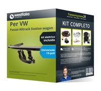 Pac. Gancio traino estr. per VW Passat Alltrack wagon 15- e un e-kit uni a 13 p.