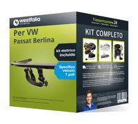 Pac. Gancio traino estr. per VW Passat Berlina 14- e un e-kit specifico a 7 poli