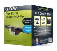Pac. Gancio traino fisso per Ford Ranger Pick-Up 22- & e-kit spec. a 13 poli kit
