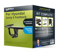 Pac. Gancio traino fisso per Hyundai Ioniq 5 Fastback 21- e un e-kit sp. a 7 p.