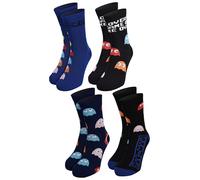 Pac-Man - Calzini da uomo per sneaker, 40-45 (confezione da 4)
