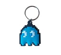 Pac-Man - Portachiavi in gomma con inchiostro a forma di zip o zaino, Giallo, Taglia unica