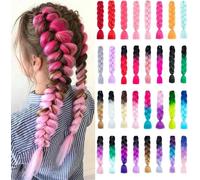 Pacchetti di capelli umani Ombre Braiding Hair Crochet Braids 24 pollici Capelli sintetici Ombre Hair Extension per donne fai da te-24 pollici-B14