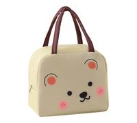 Pacchetti di Pranzo Isolati Cartola di Animali da Cartone Animato Thermo Bag Mini Film di Alluminio Bento-Bag Borsa per la Apesa Più Fresca Per il Viaggio per il Pranzo al Sacco a Scuola (Beige)