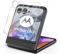 Pacchetto 2+2 per pellicola protettiva frontale Motorola Razr 50/50 Ultra Tempered Glass e Protezione per l'obiettivo della fotocamera, pell