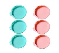 Pacchetto 6 Padelle A Silicone Multiuso Stampo Da Forno Per Torte Compleanno E Dessert Multistrato Rotondo Bakewares Pancake Vegetale