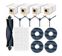 Pacchetto accessori per aspirapolvere robot Eufy Omni C20 - Spazzola principale, filtro, panni per mocio, spazzole laterali, sacchetti per la polvere - Set di pulizia completo - Nouvo