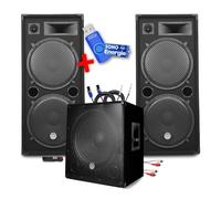 Pacchetto audio BM Bmsonic MEGA BASSES 3200W Subwoofer biamplificato 18" 46cm - Altoparlanti 215, Sono DJ Soiree MIX BAR
