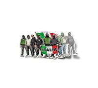 PACCHETTO AUTOCOLLANTI STICKERS Ultras Squadra Nazionale d'Italia tifosi Calcio Club vinile resistente acqua uv hooligans Italia fan per computer e bottiglia 11x6cm