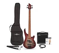 Pacchetto Basso Elettrico Ampli Chicago Select, Gear4music, Rosso